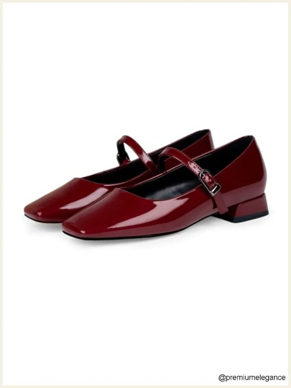 Women's Slip On Dressy Ballet Flats Low Heel Square Toe Mary Janes Comfortable